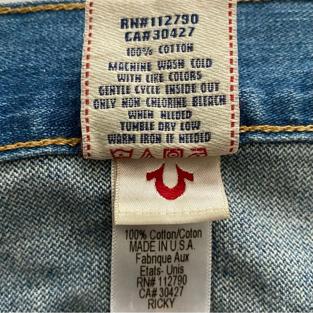 True Religion Men’s Ricky Straight Leg Blue Denim Jeans